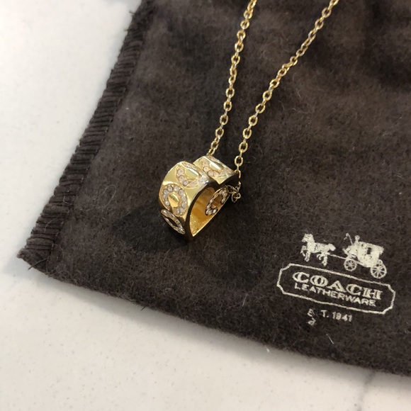 Coach heart rhinestone necklace - Picture 4 of 6